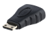 StarTech.com Mini HDMI to HDMI Adapter, 4K High Speed HDMI Adapter, 4K 30Hz Ultra HD High Speed HDMI Adapter, HDMI 1.4, Gold Plated Connectors, UHD Mini HDMI Adapter 4K, Black - Left-angle
