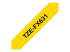 Brother TZe-FX631 - Black on yellow - Close up
