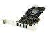 StarTech.com 4-Port USB 3.0 PCI Express Card Adapter - Left-angle