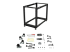 StarTech.com 15U 19" Open Frame Server Rack, 4 Post Adjustable Depth 22-40" Mobile, Free Standing Rolling Network/Computer Equipment Data Rack, Dell PowerEdge, HP ProLiant ThinkServer - Front